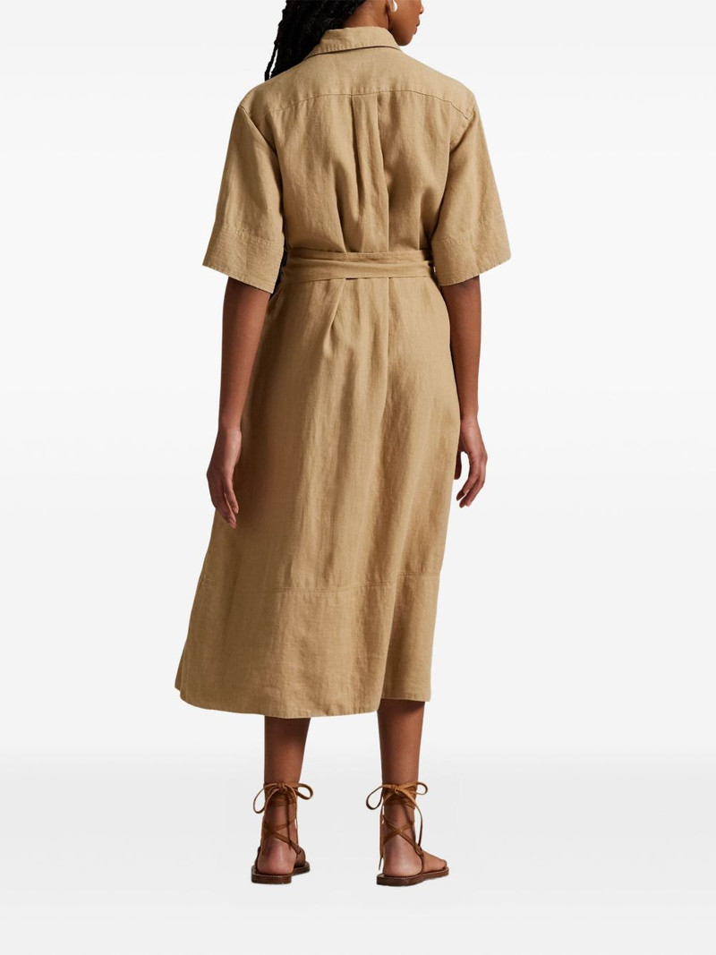 belted button-up shirt dress 3
