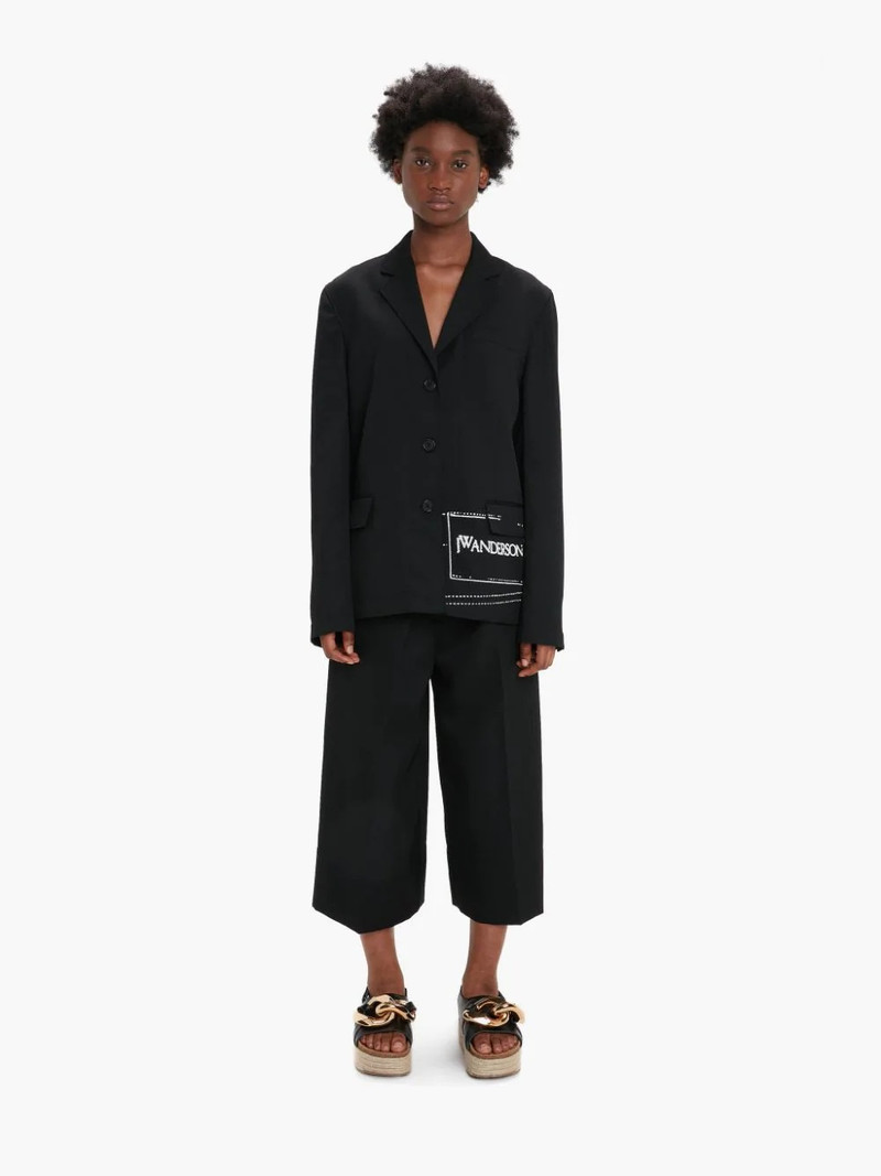 JW Anderson PLEAT FRONT WIDE LEG CROPPED TROUSERS outlook