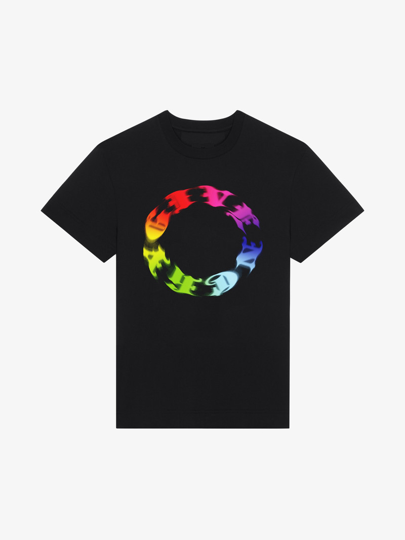 OVERSIZED T-SHIRT IN COTTON WITH GIVENCHY CIRCLE PRINT 1