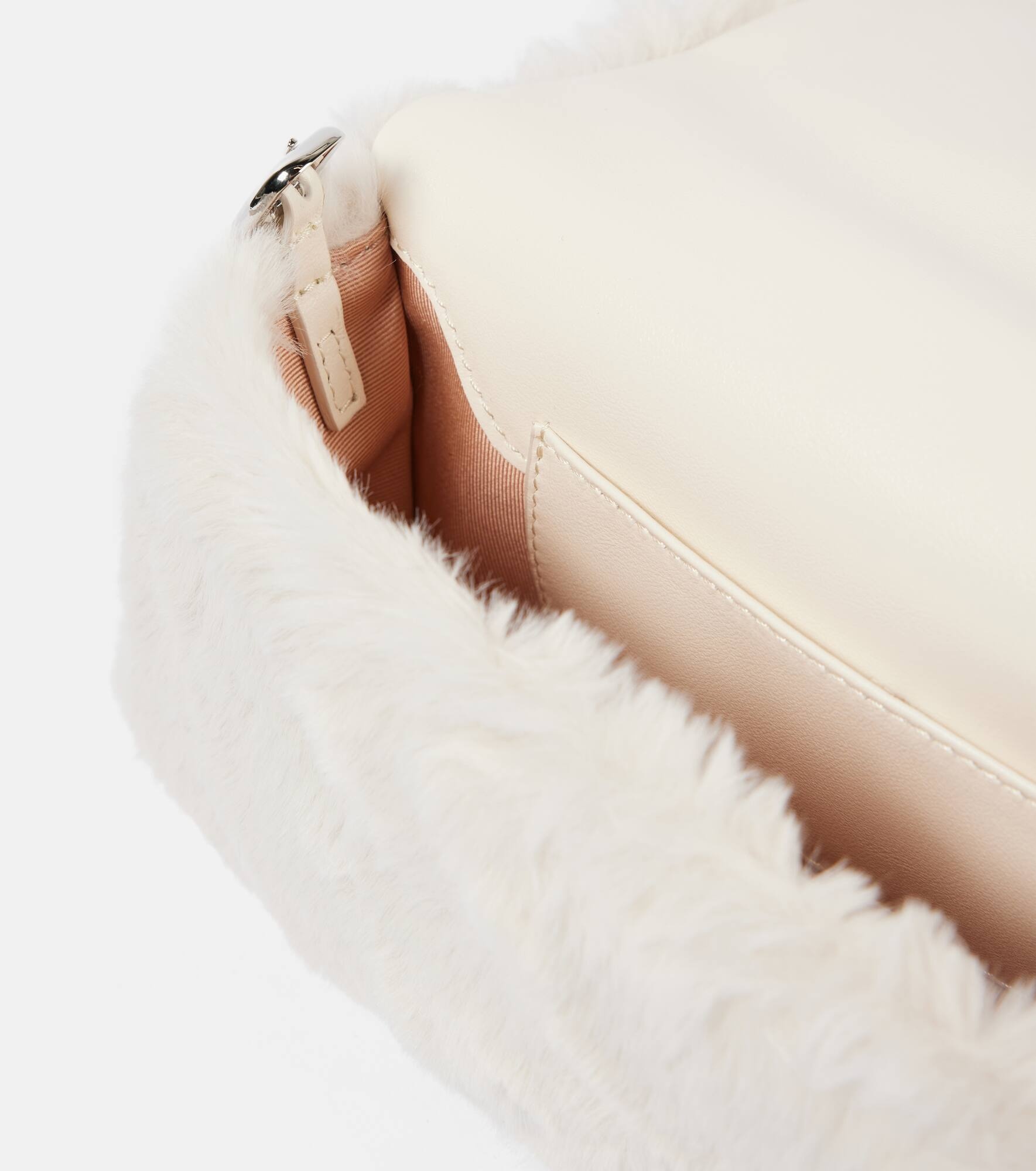 Viv Choc embellished faux shearling wallet - 3