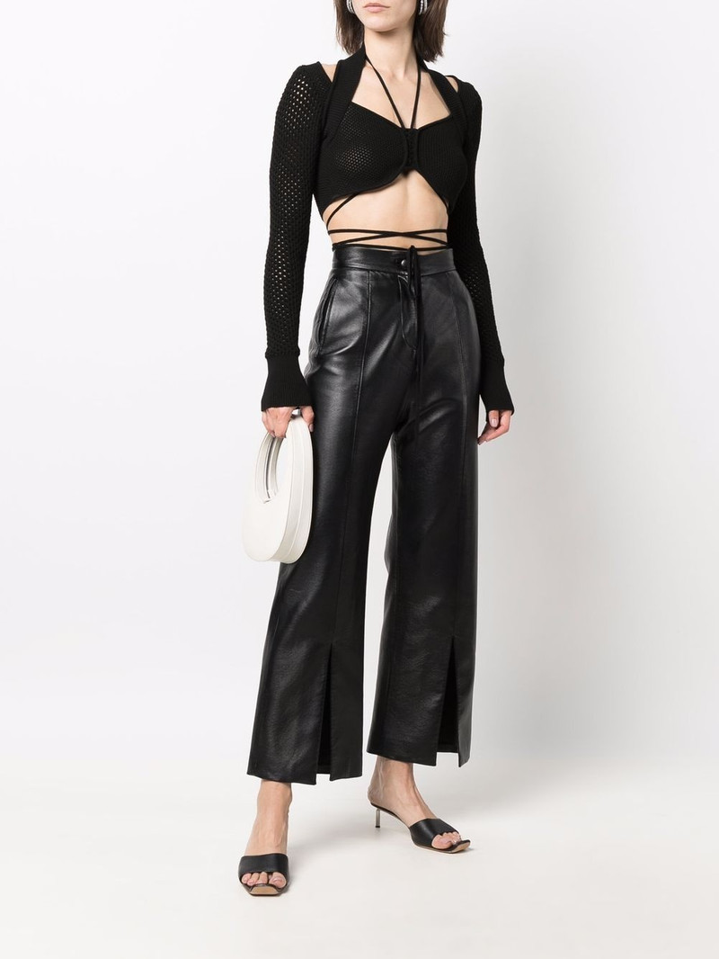ANDREĀDAMO knitted cropped top outlook