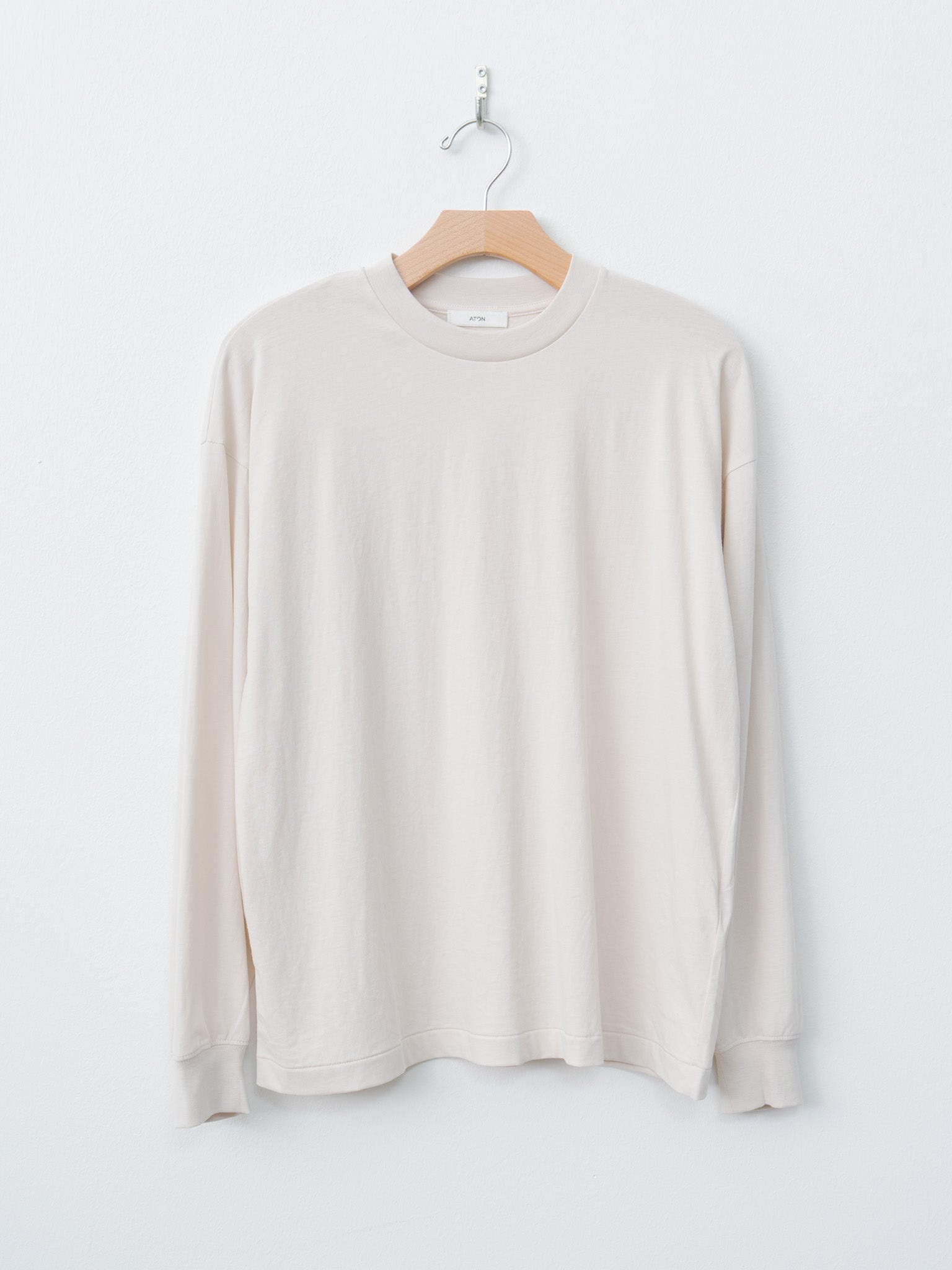 Fresca Nubuck Long Sleeve T-Shirt - Warm White - 1
