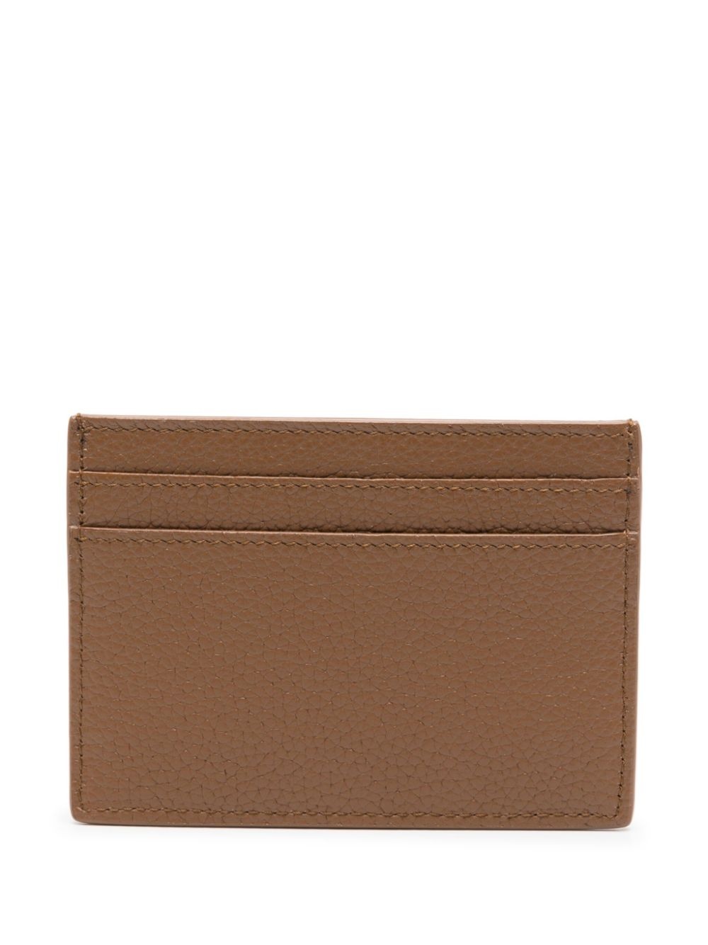 debossed-logo leather cardholder - 2