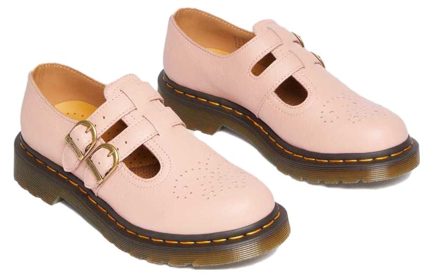 (WMNS) Dr. Martens 8065 Virginia Leather Mary Jane 'Peach Beige' 30692329 - 3