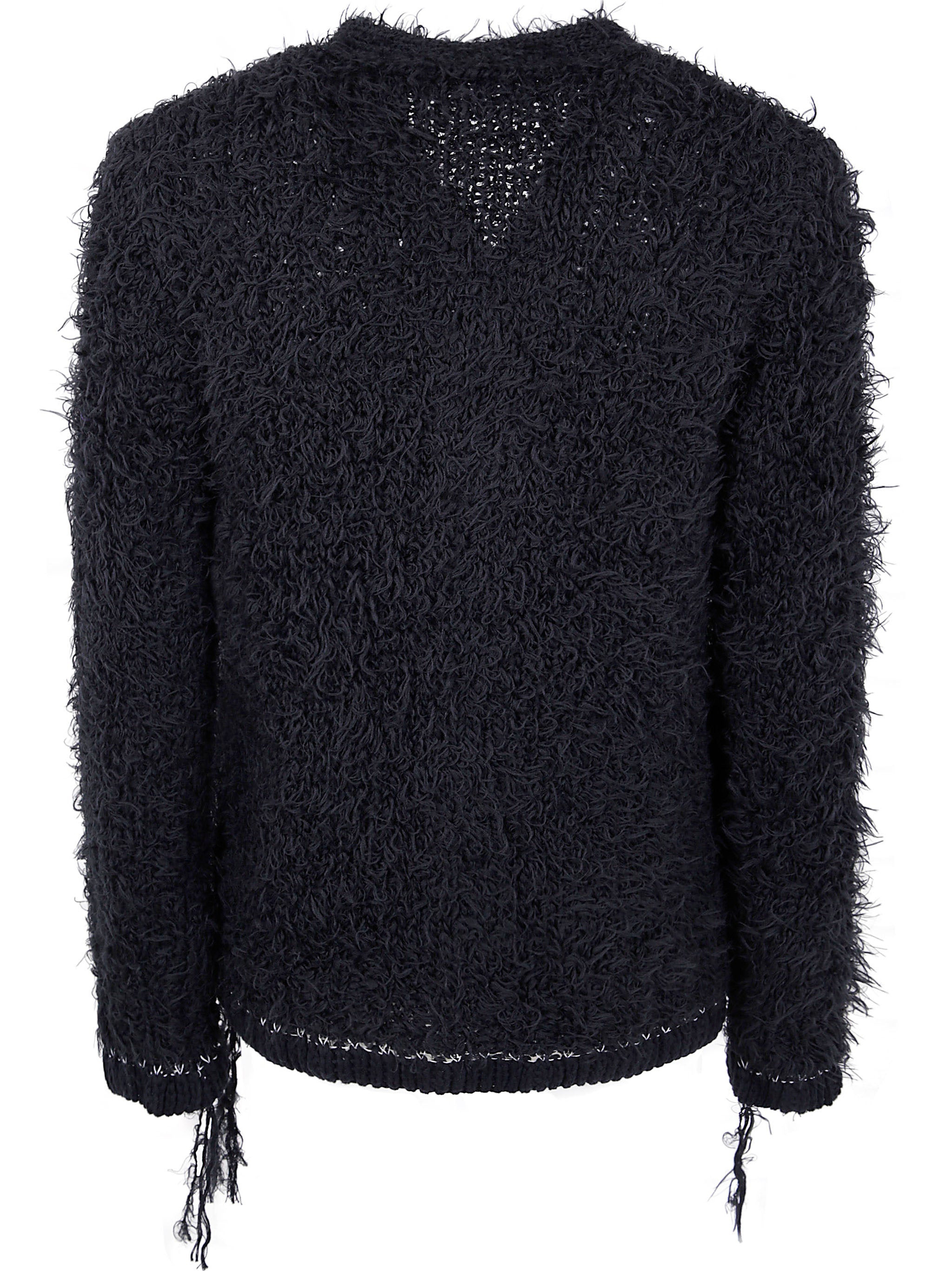 Sacai Men Furry Knit Cardigan - 2