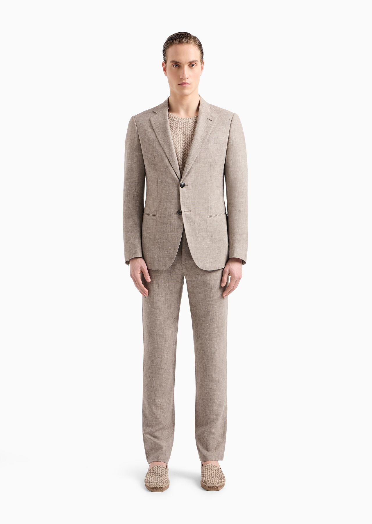 Single-breasted Soho line suit in linen and virgin wool - 2