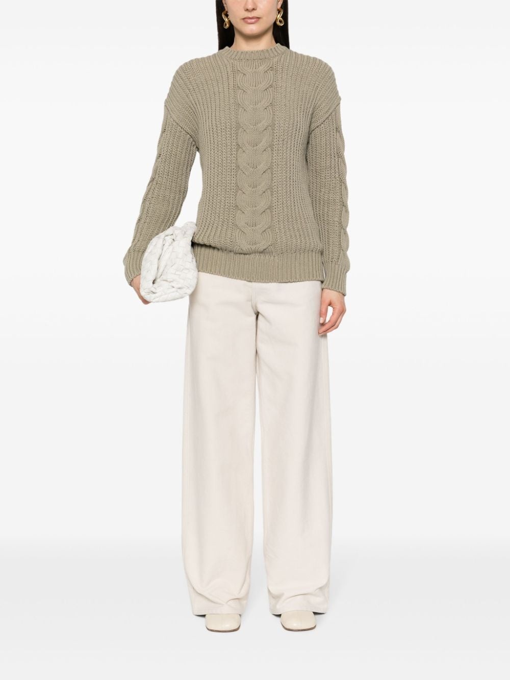 chunky cable knit jumper - 2