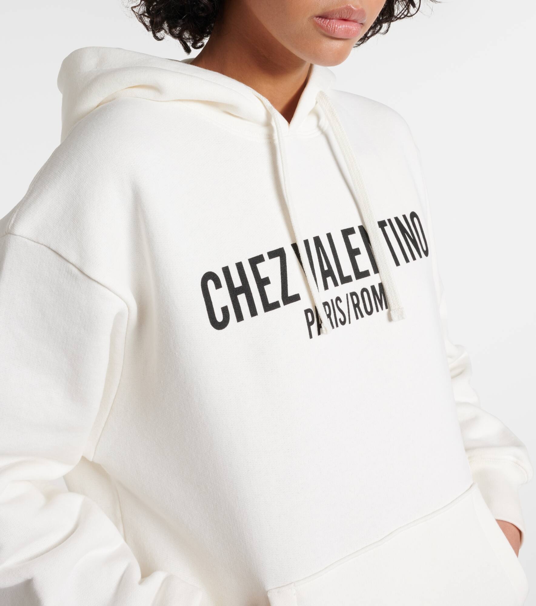 Printed cotton jersey hoodie - 5