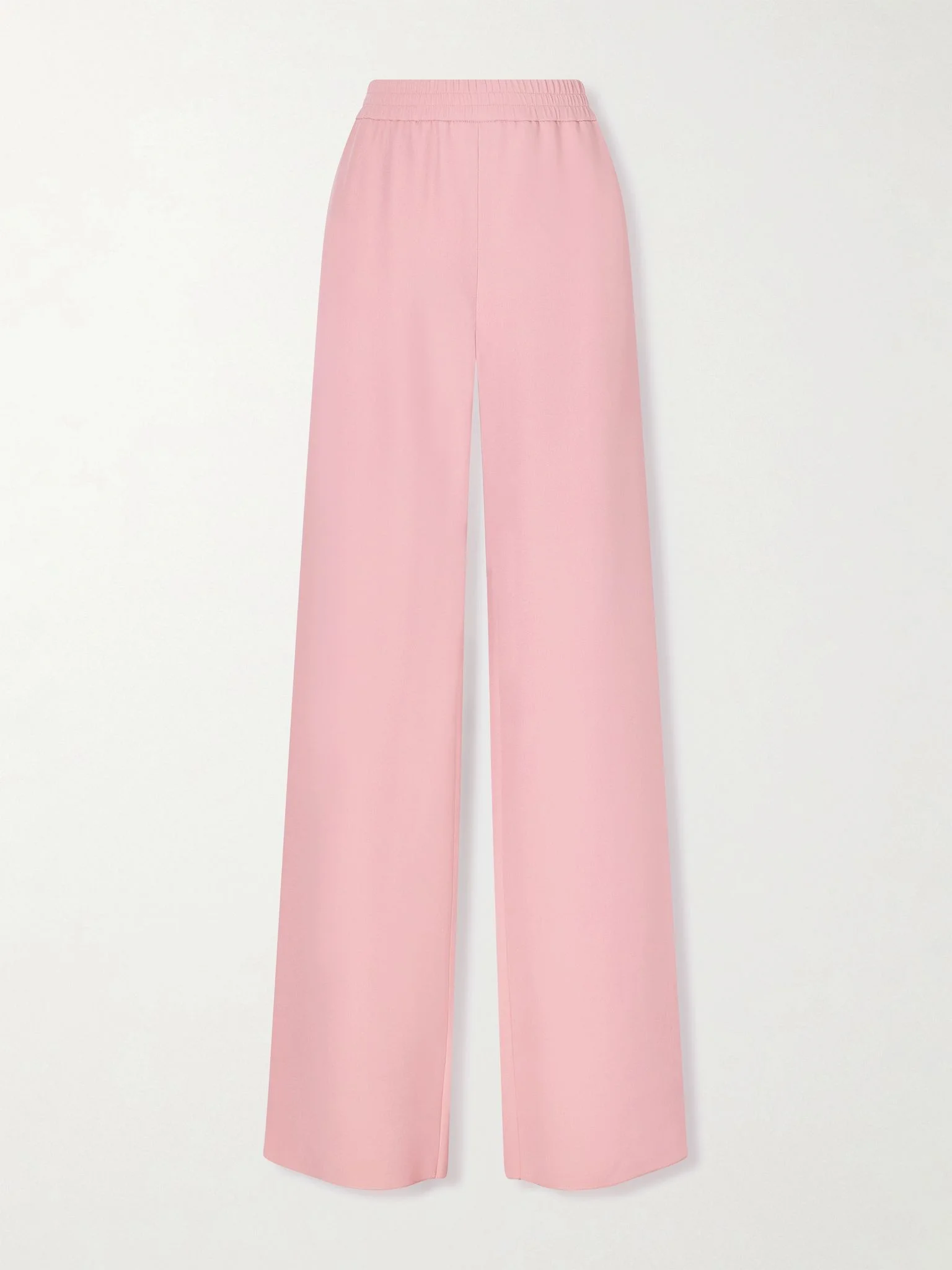 Silk-cady wide-leg pants Pink - 1
