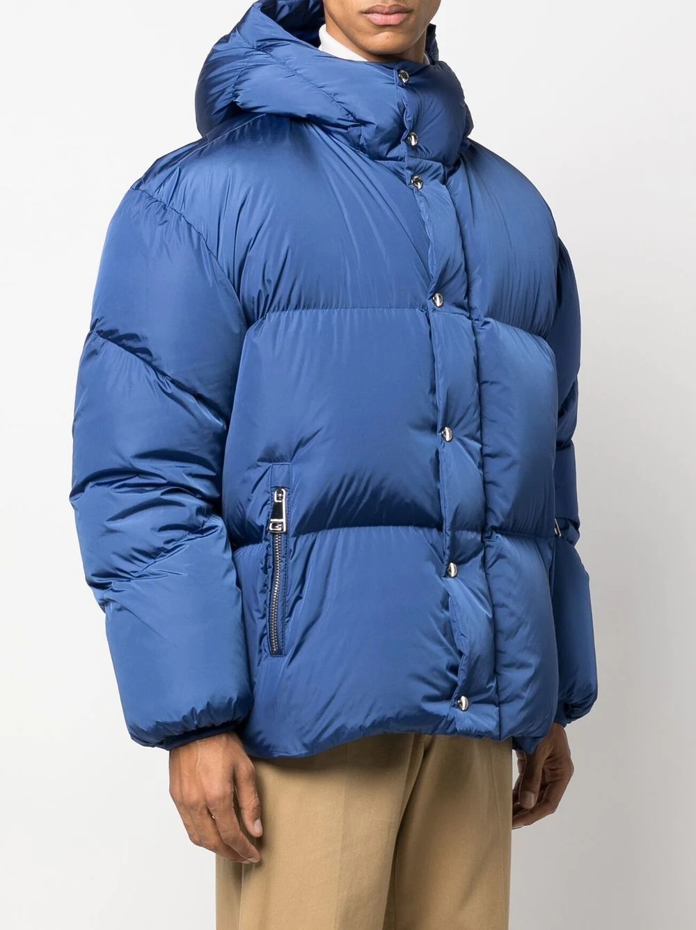 zip-up padded down jacket - 4