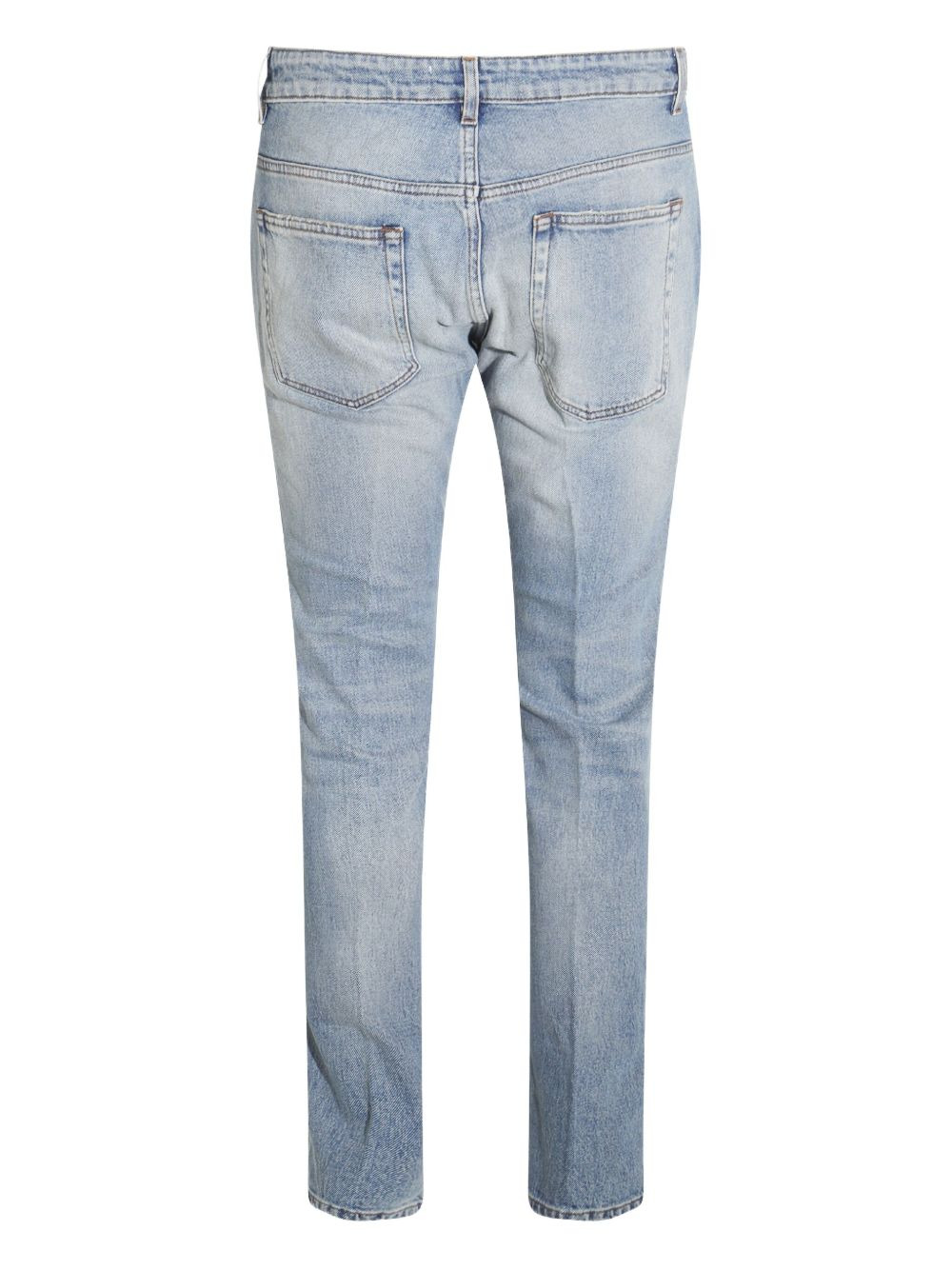 faded-wash jeans - 2