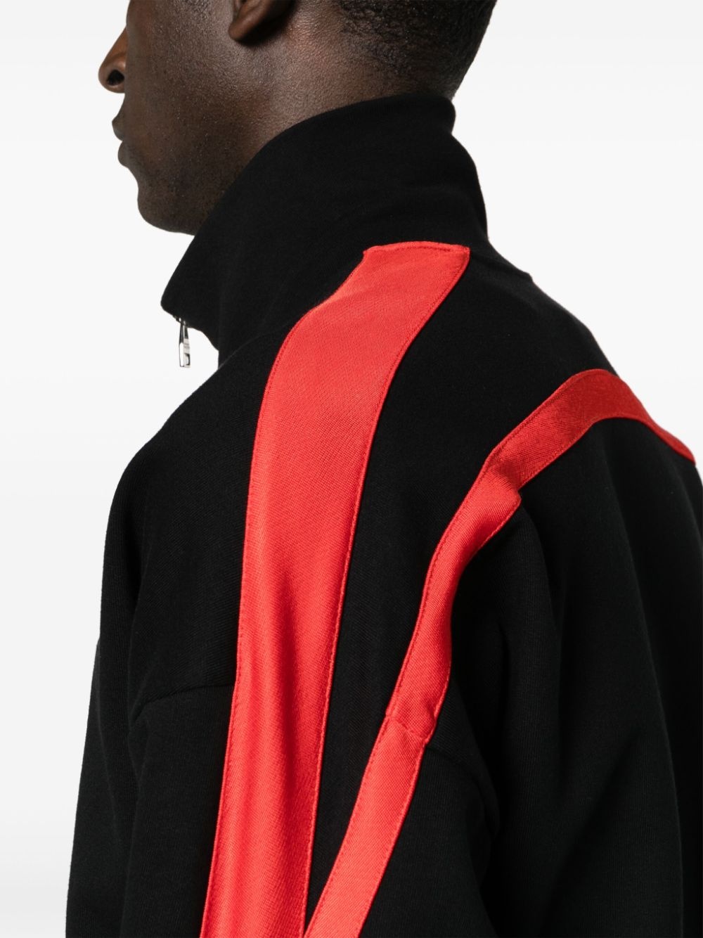 striped zip-up jacket - 5