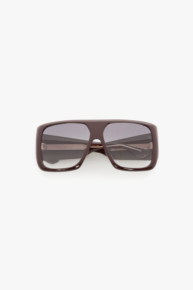 Oversized Soft Square Acetate Frame In Burgundy 1
