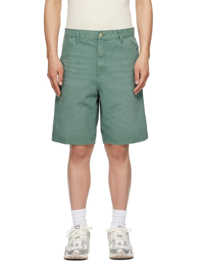 Green Single Knee Shorts 1