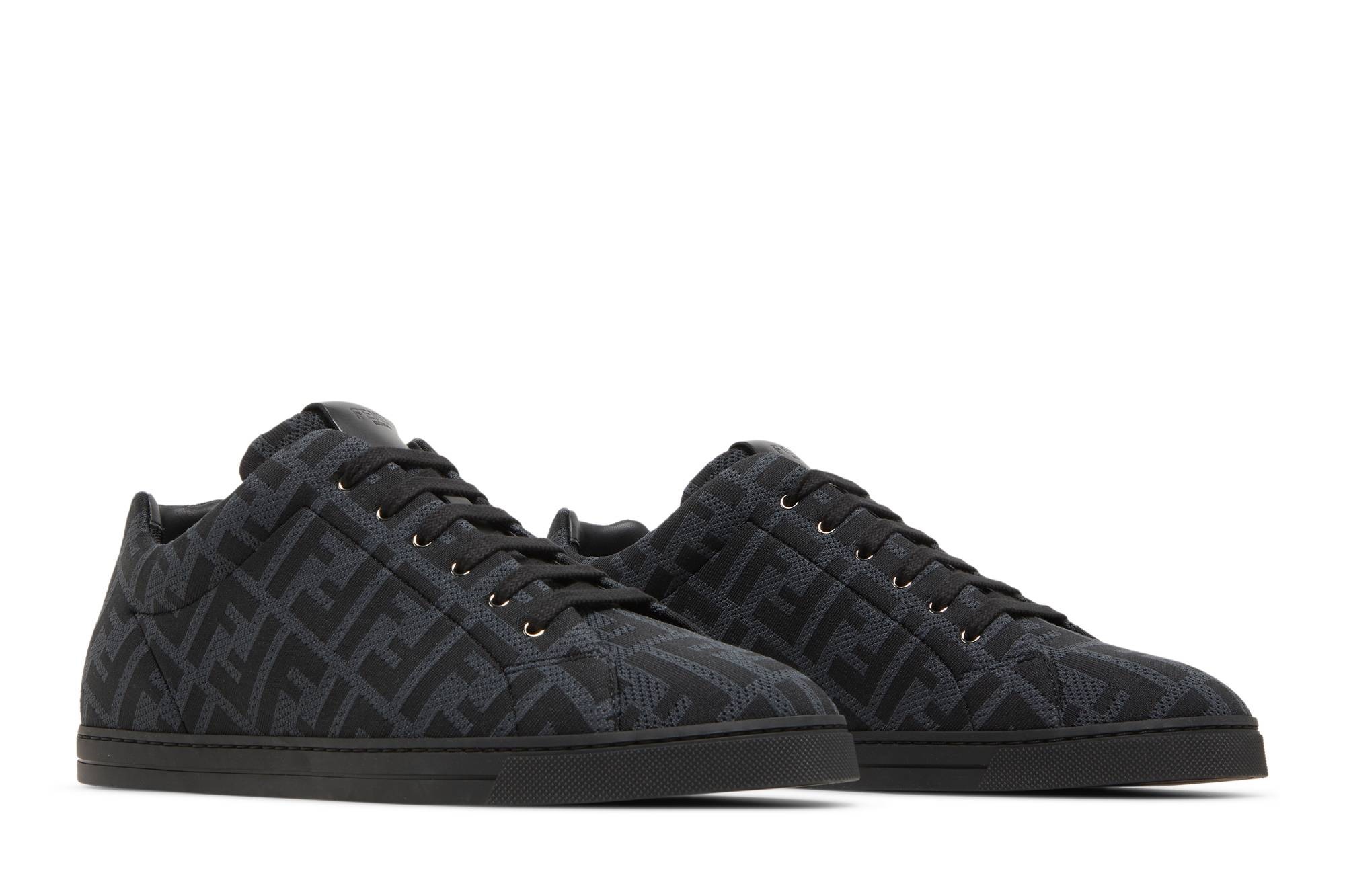 Fendi FF Motif Lace Up Low 'Black' - 8