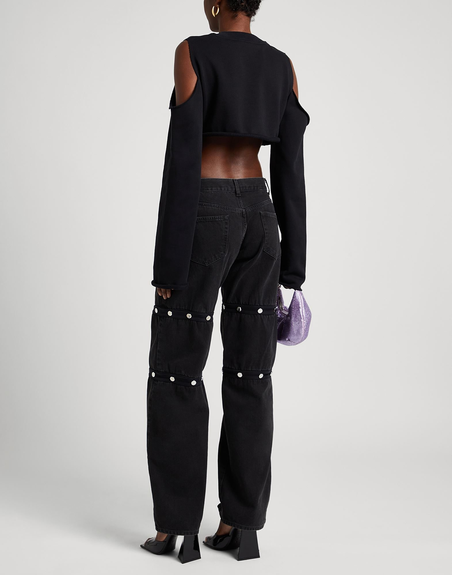 Black Women's Denim Pants - 3