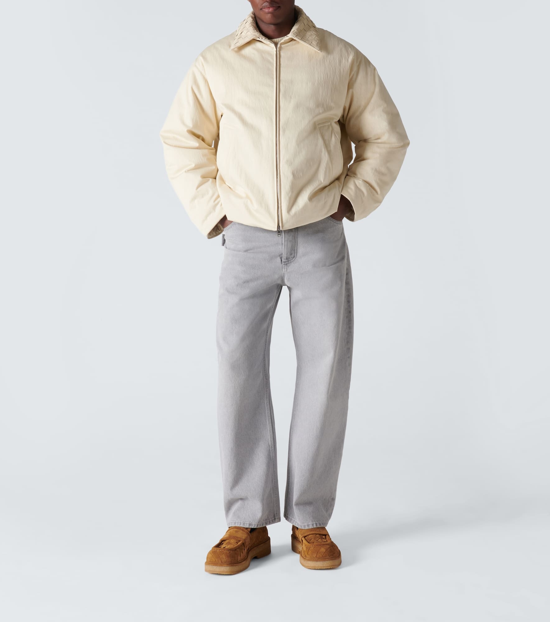 Bottega Veneta Intrecciato cotton-blend twill down jacket
