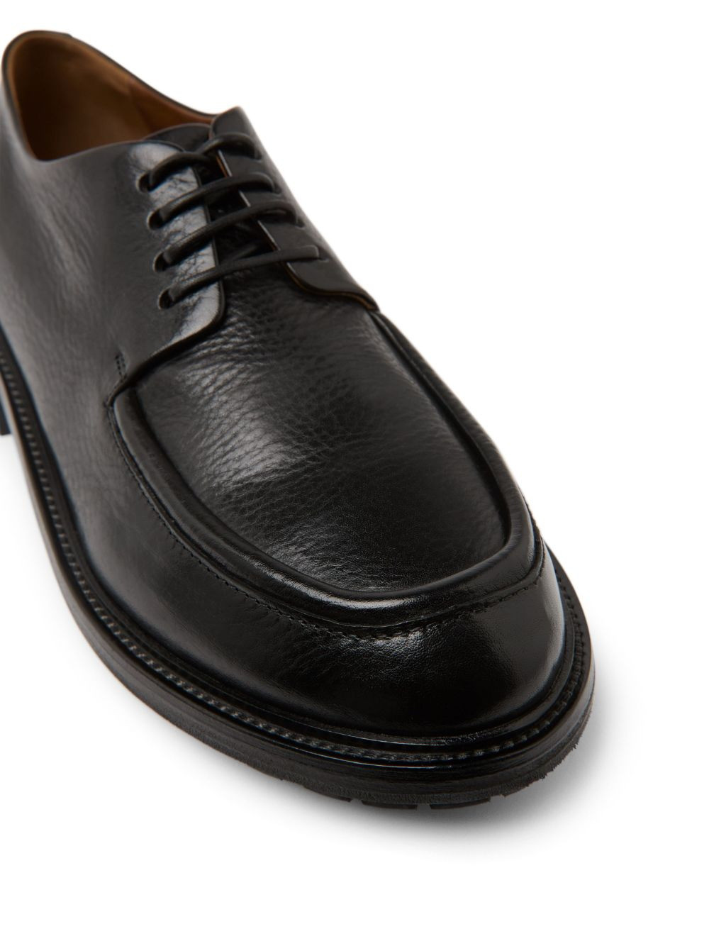 leather lace-up derby shoes - 4