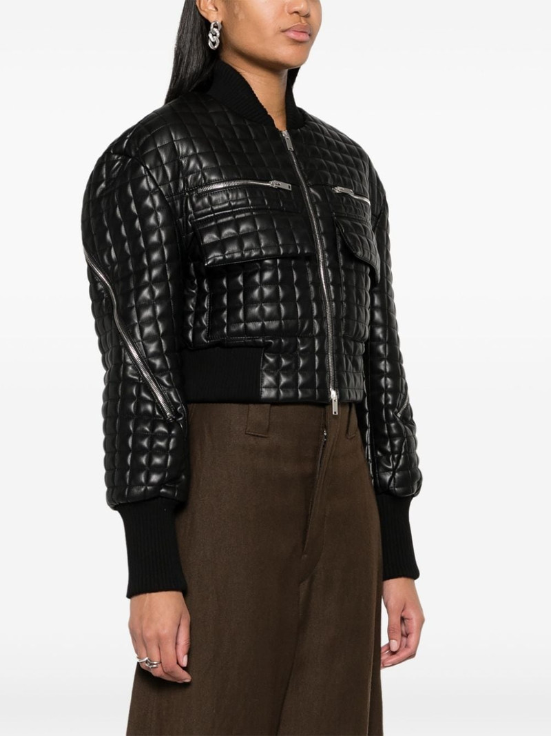 zip-up quilted leather jacket 3