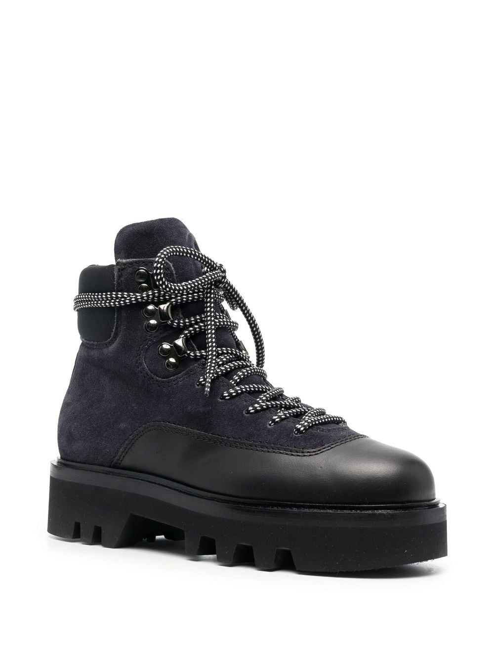 panelled lace-up boots - 2