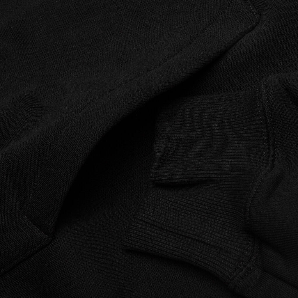 CLASSIC OVERSIZED CURBLACE HOODIE - BLACK - 4