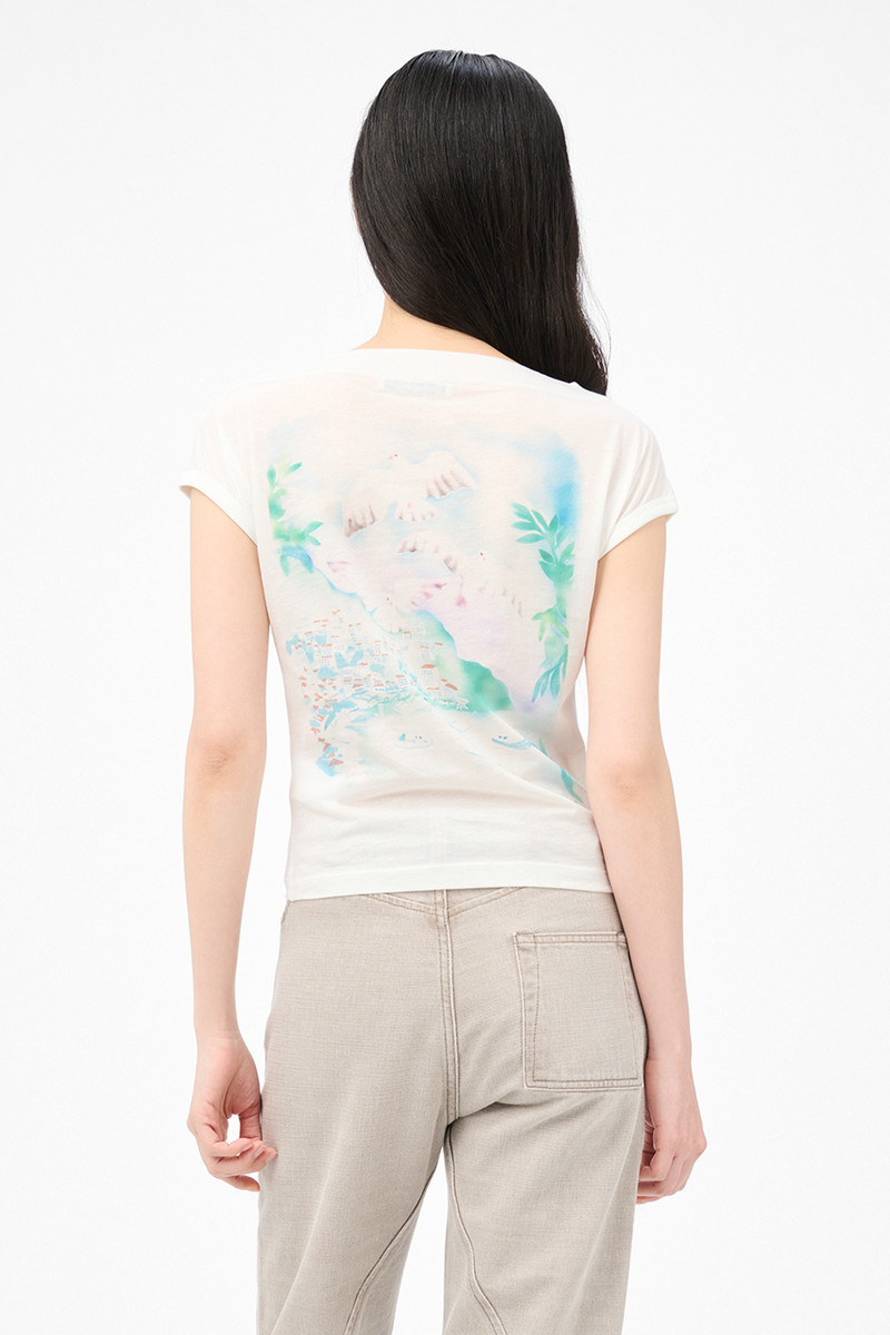 Sailor T-Shirt Sea View Print Para Cotton 5