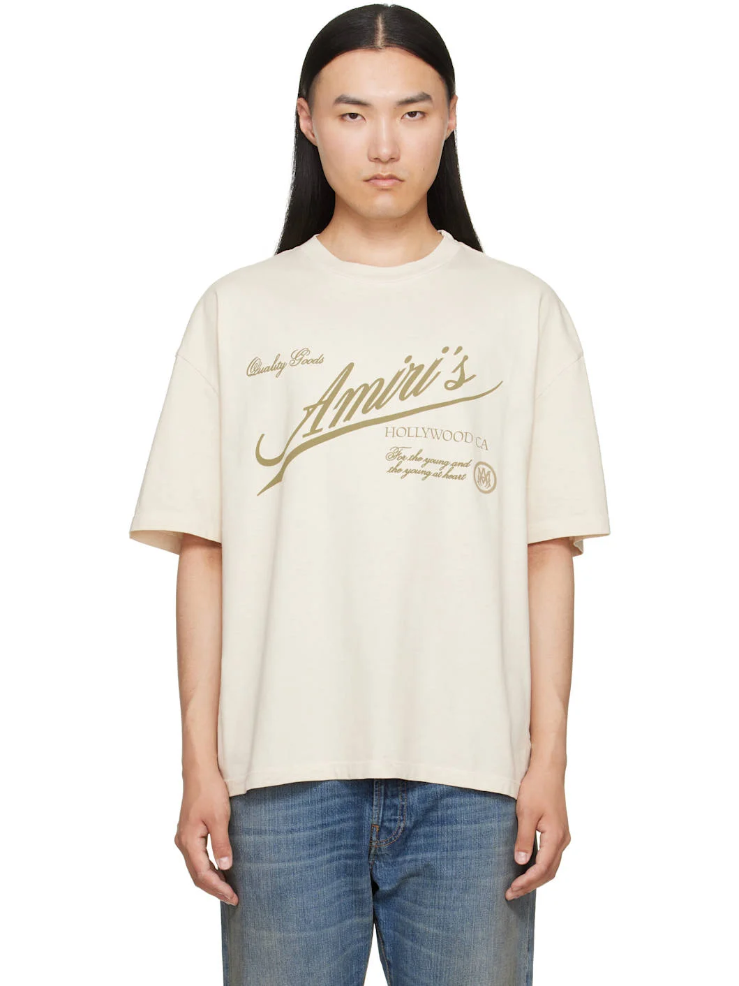 Off-White 'Amiri Quality Goods' Oversized T-shirt - 1