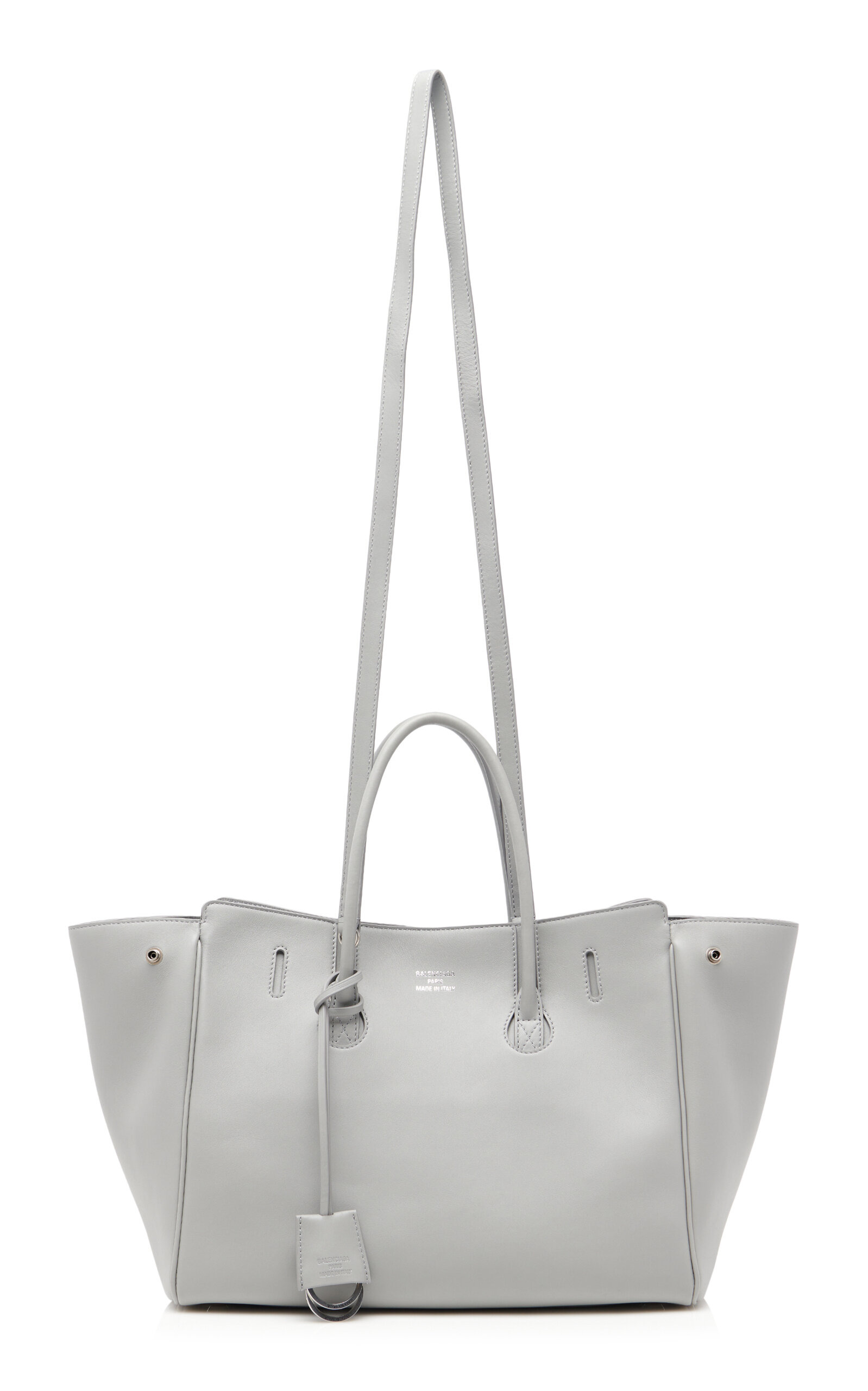 Hampton Small Leather Carry-All Bag grey - 5