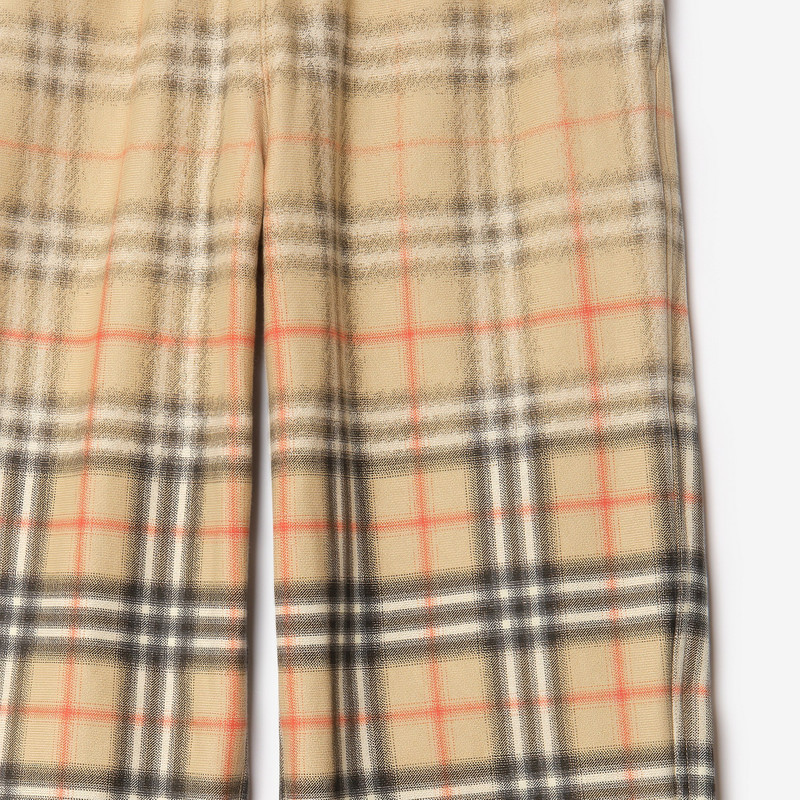 Burberry Gradient Check Cotton Jogging Pants outlook