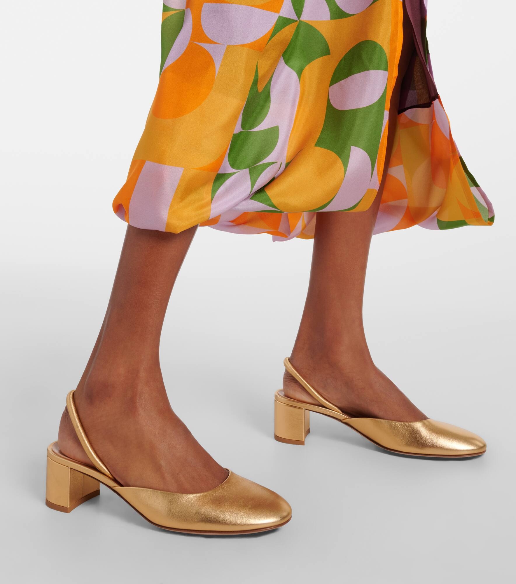 Tivoli 45 metallic leather mules - 4