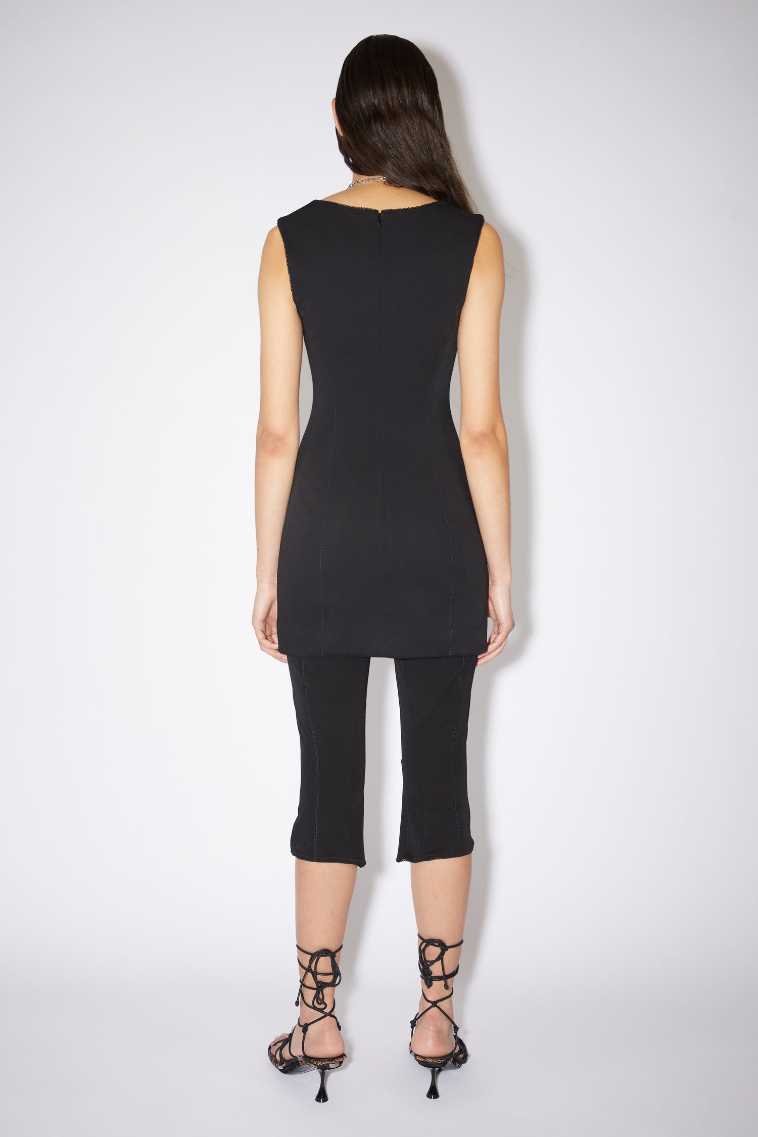 Acne Studios ruched-detailing midi dress - Black