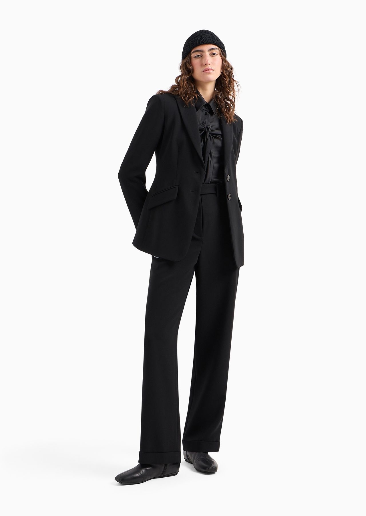 Icon single-breasted jacket in a triacetate blend - 4