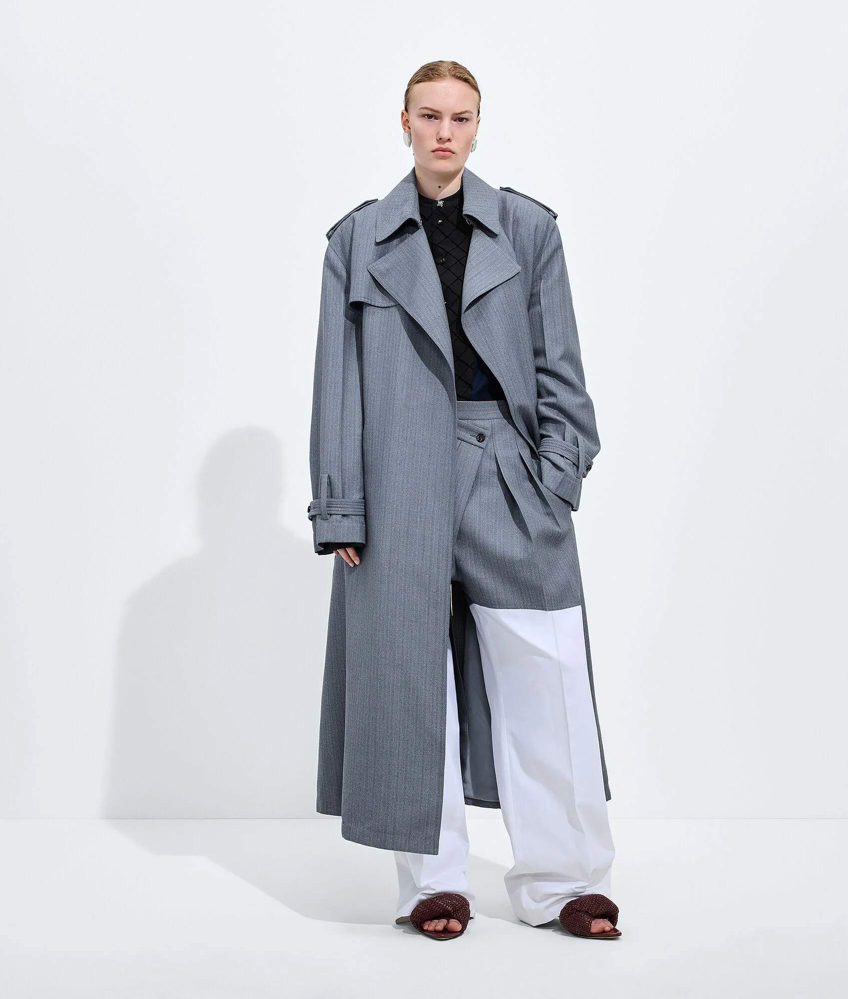 Wool And Mohair Trench Coat - 1
