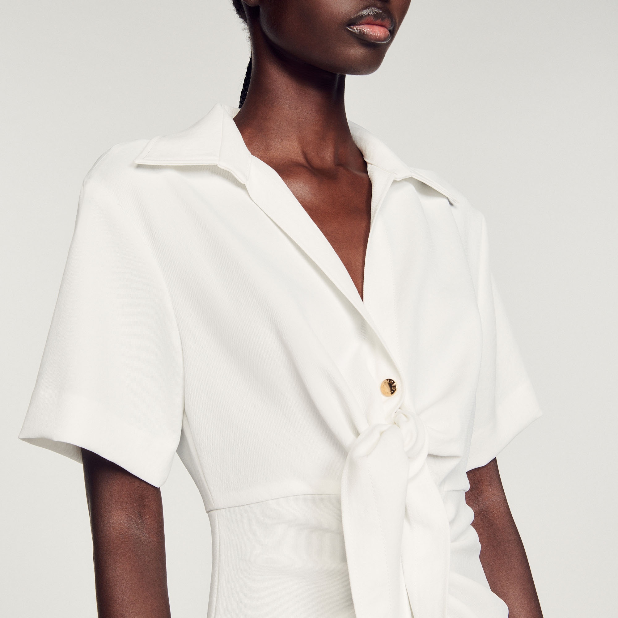 Buttoned midi dress - 4