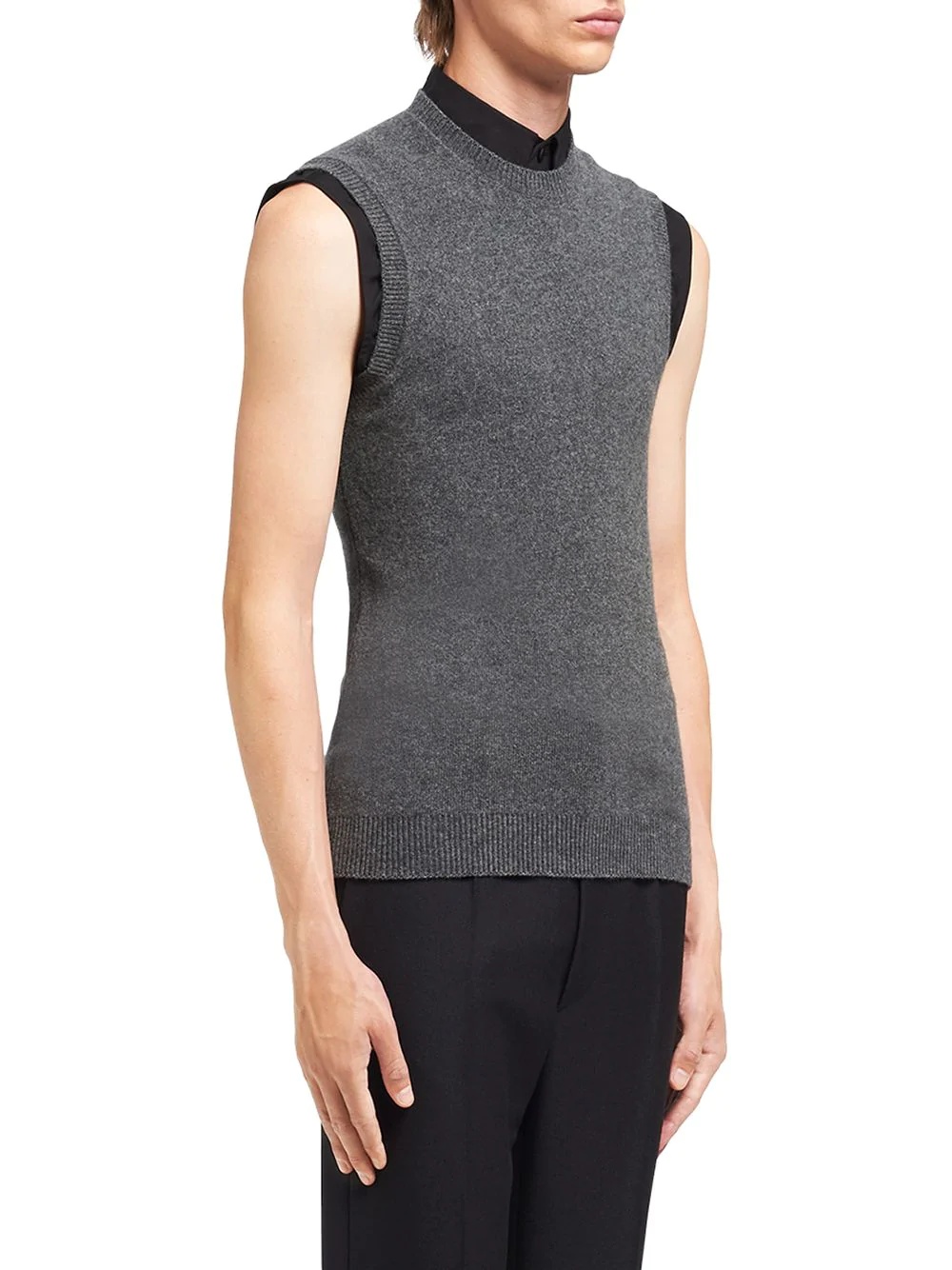 knitted cashmere vest - 3