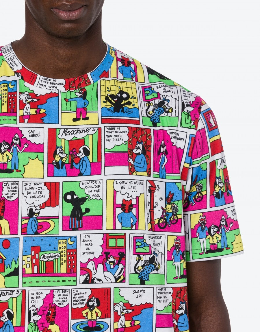 MOSCHINO COMICS JERSEY T-SHIRT - 4