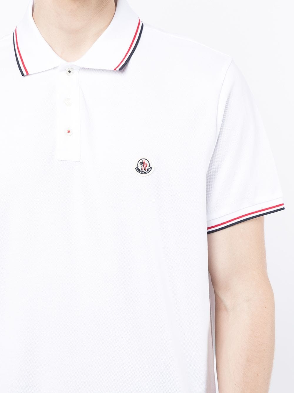 chest logo-patch polo shirt - 5