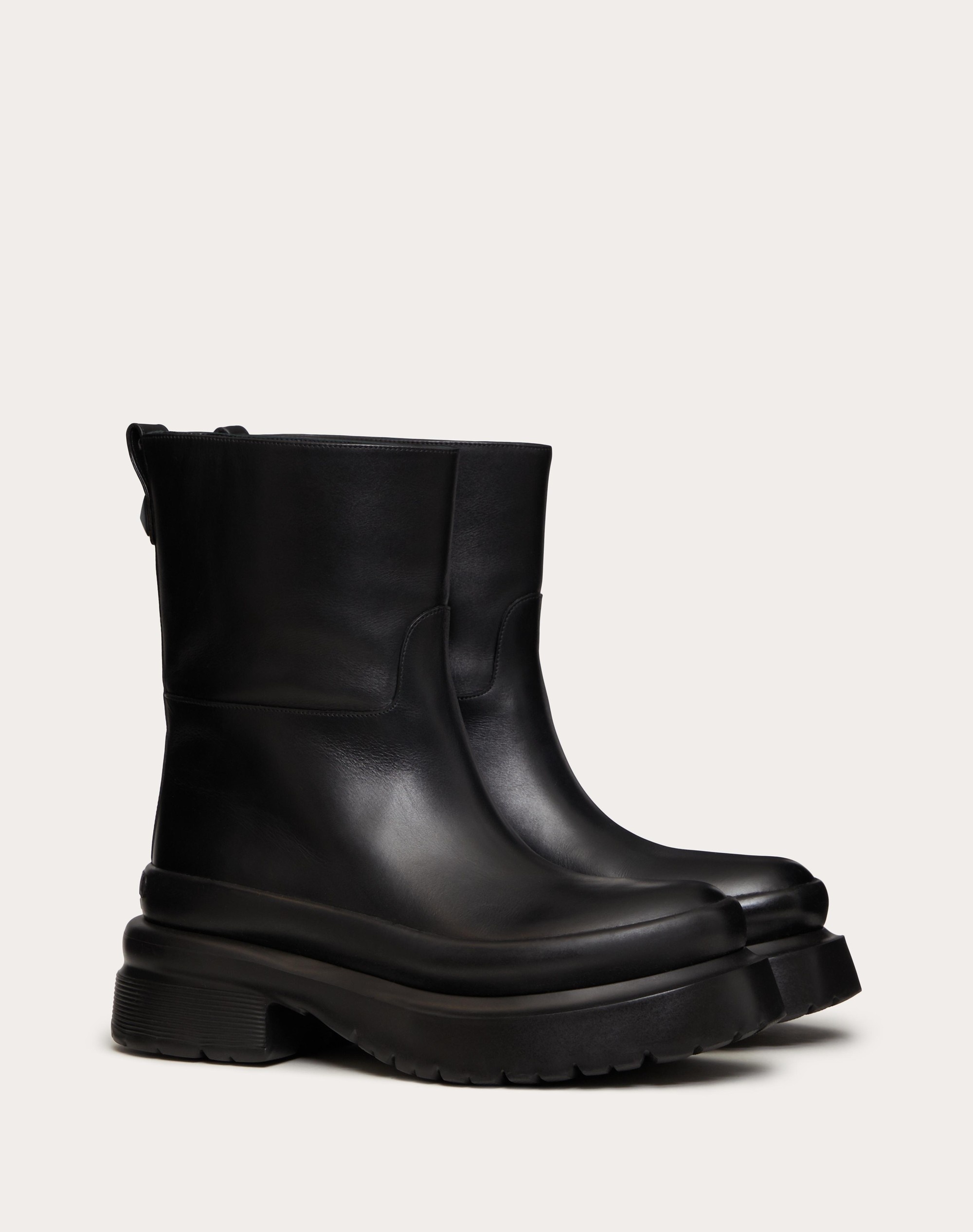 Valentino ROMAN STUD CALFSKIN ANKLE BOOT | REVERSIBLE