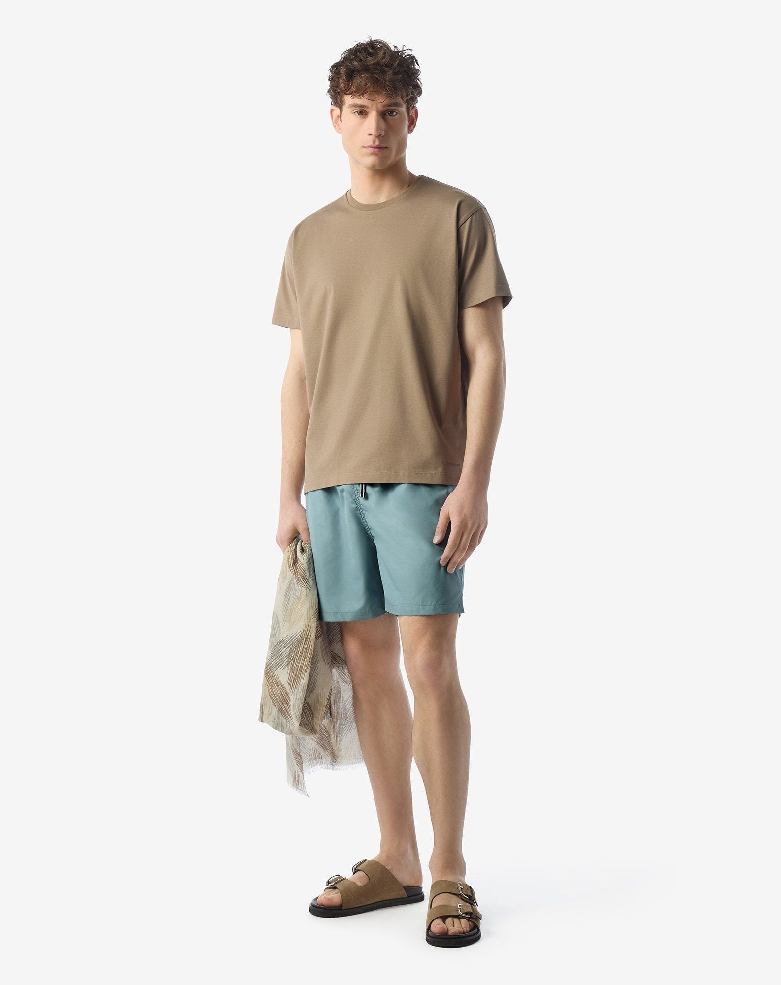 Aqua green short swim shorts - 2