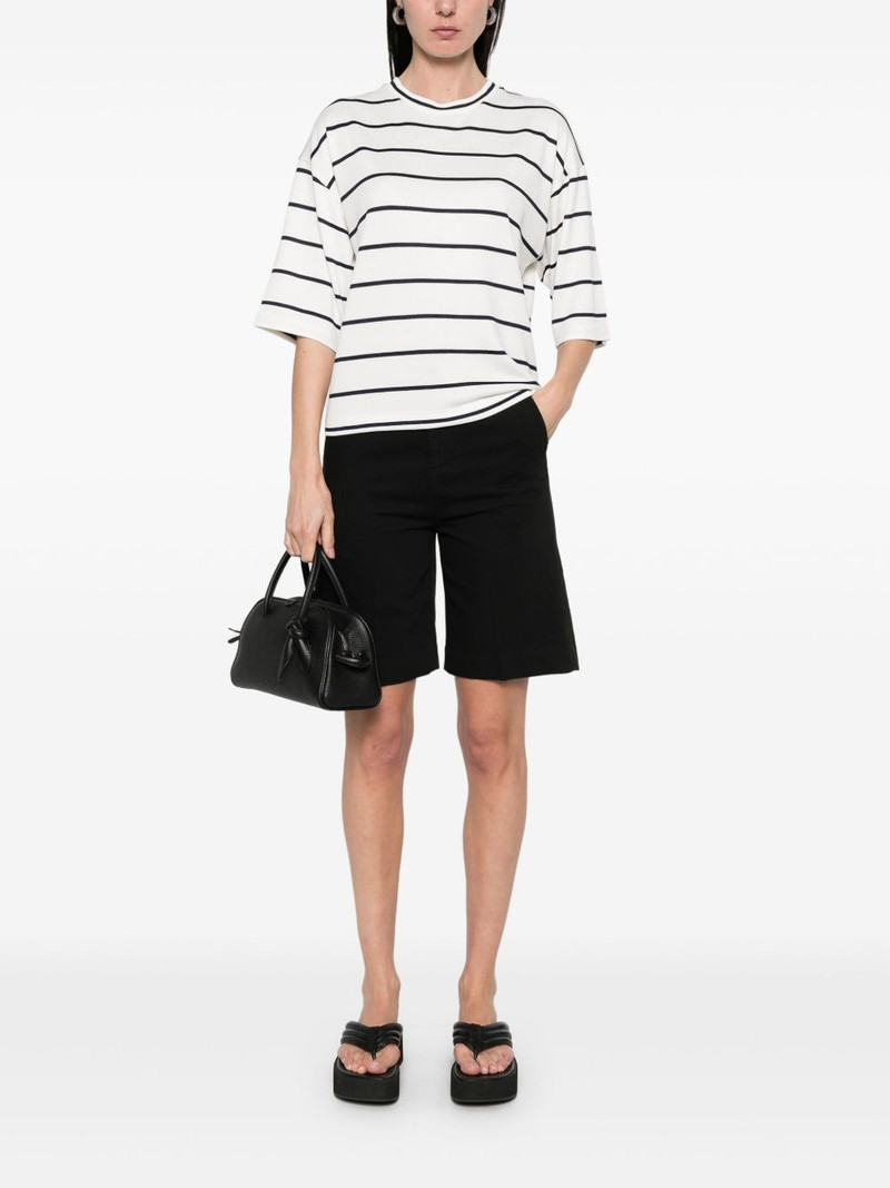 Vince striped wide-sleeve T-shirt outlook