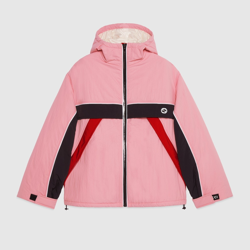 Nylon padded zip jacket 1