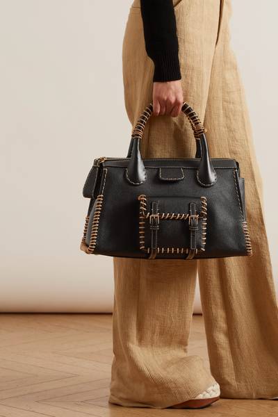 Chloé Edith medium whipstitched leather tote outlook