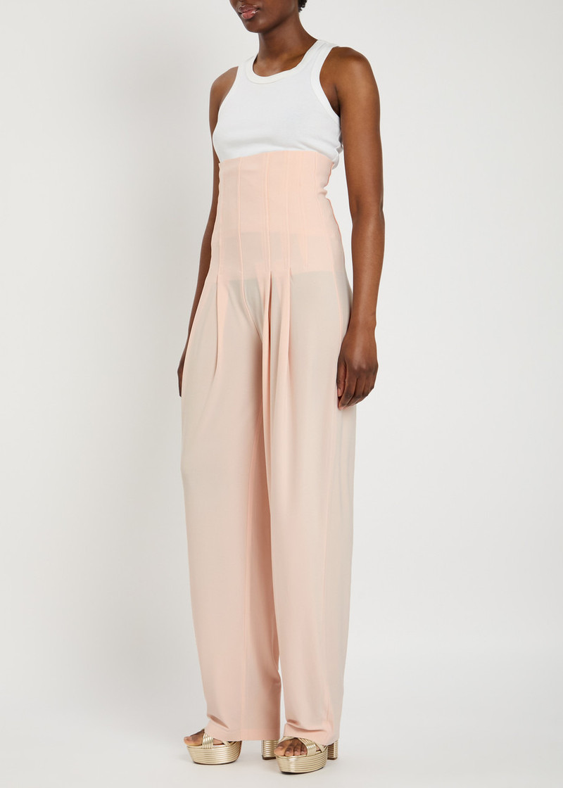 NORMA KAMALI Norma Kamali High Waist Stretch-jersey Trousers outlook