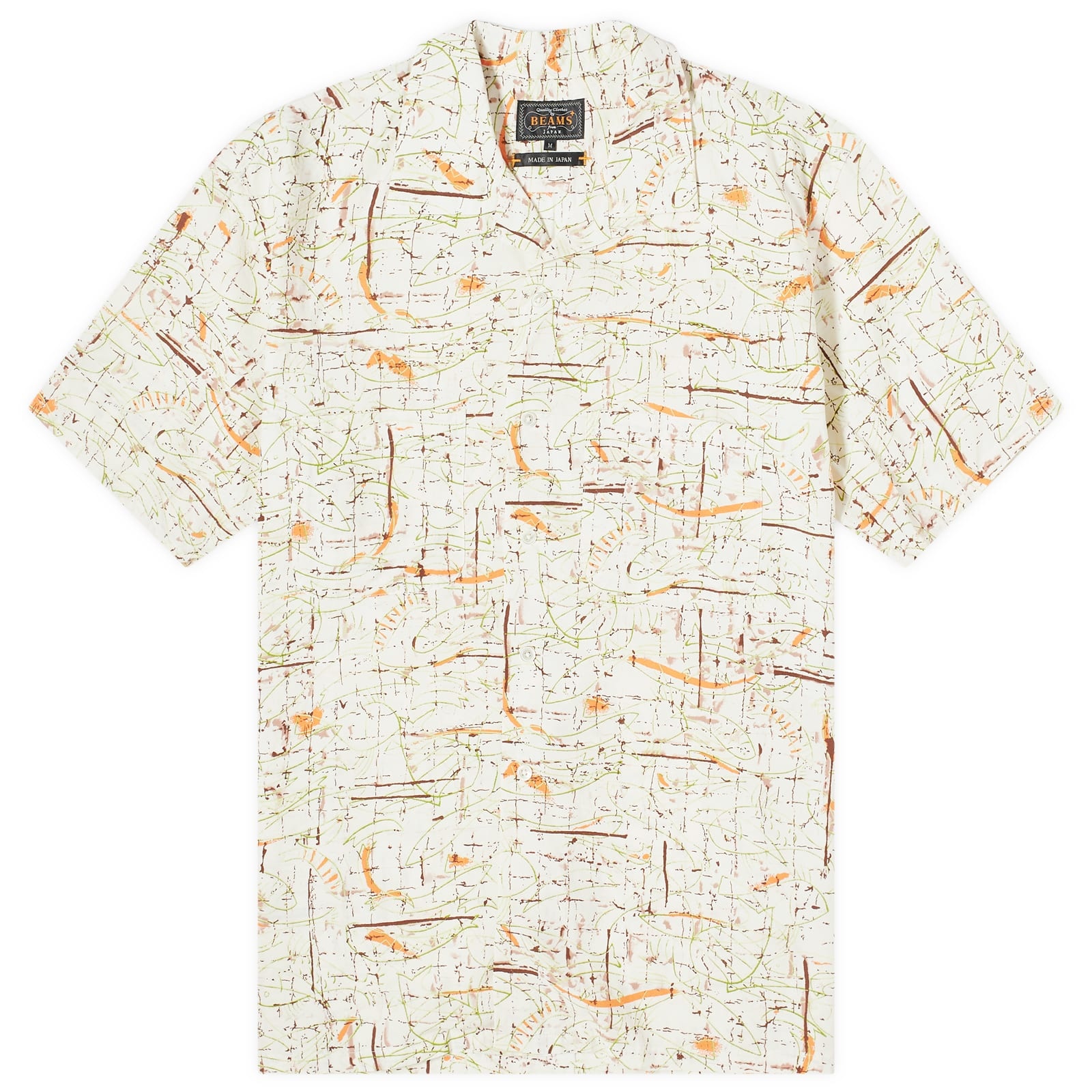 Beams Plus Open Collar Rayon Print Shirt - 1