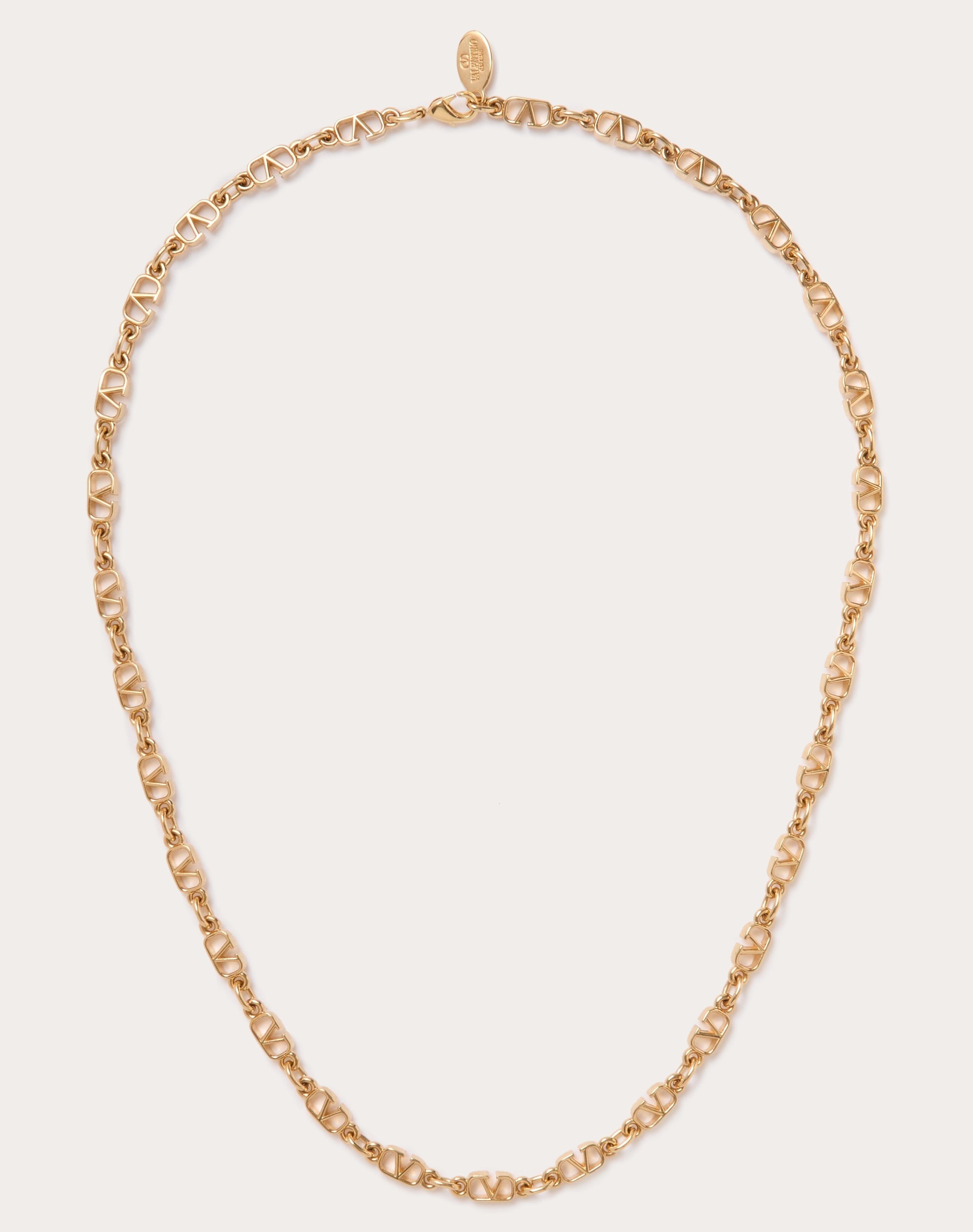 VALENTINO｜ (5W0J0T52 YCW MH5 / 5W2J0T52 YCW MH5) Vlogo Signature Metal And Swarovski® Crystal Necklace for