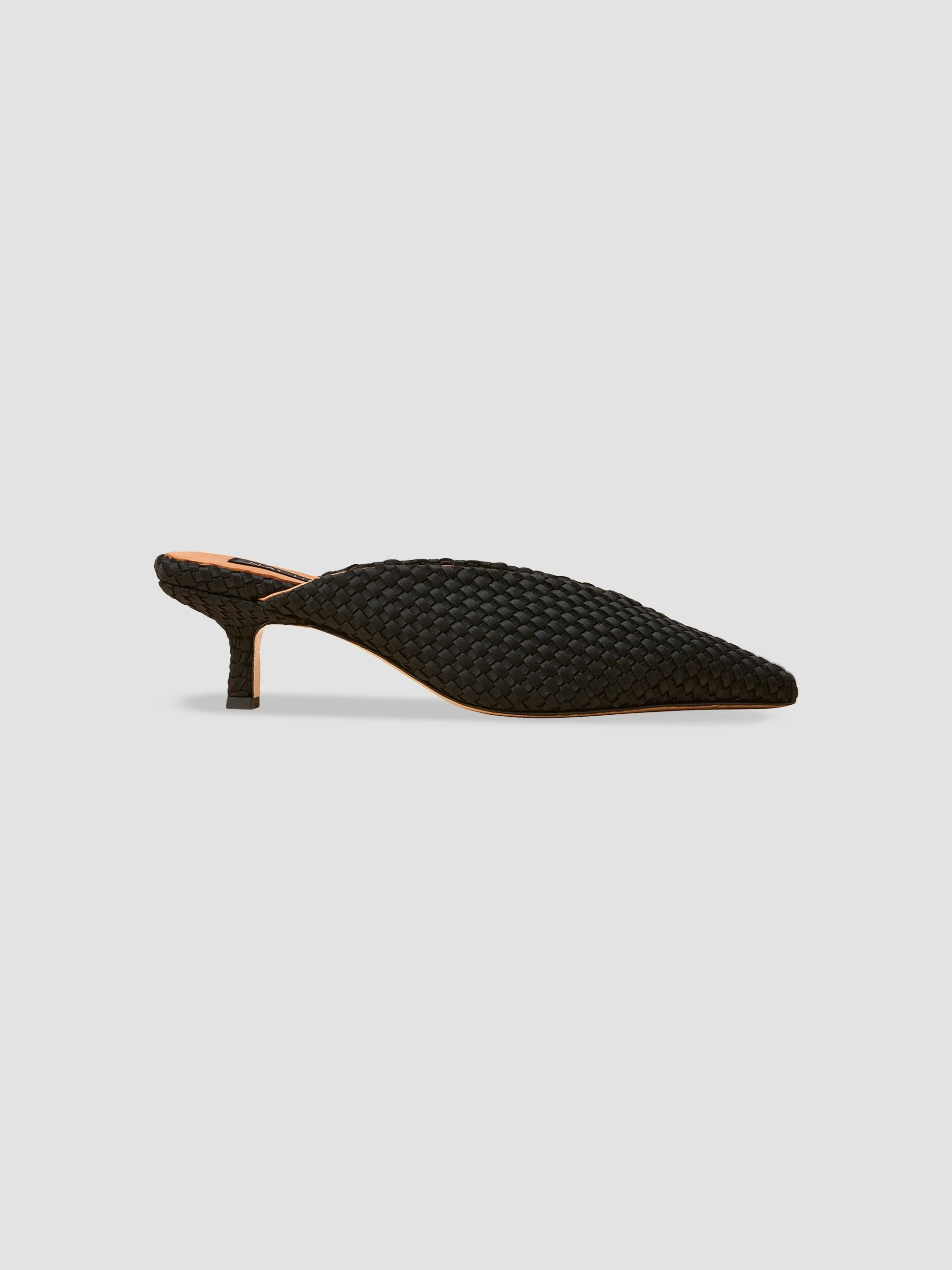 Women's Strada Kitten Heel Mules - Onyx - 1