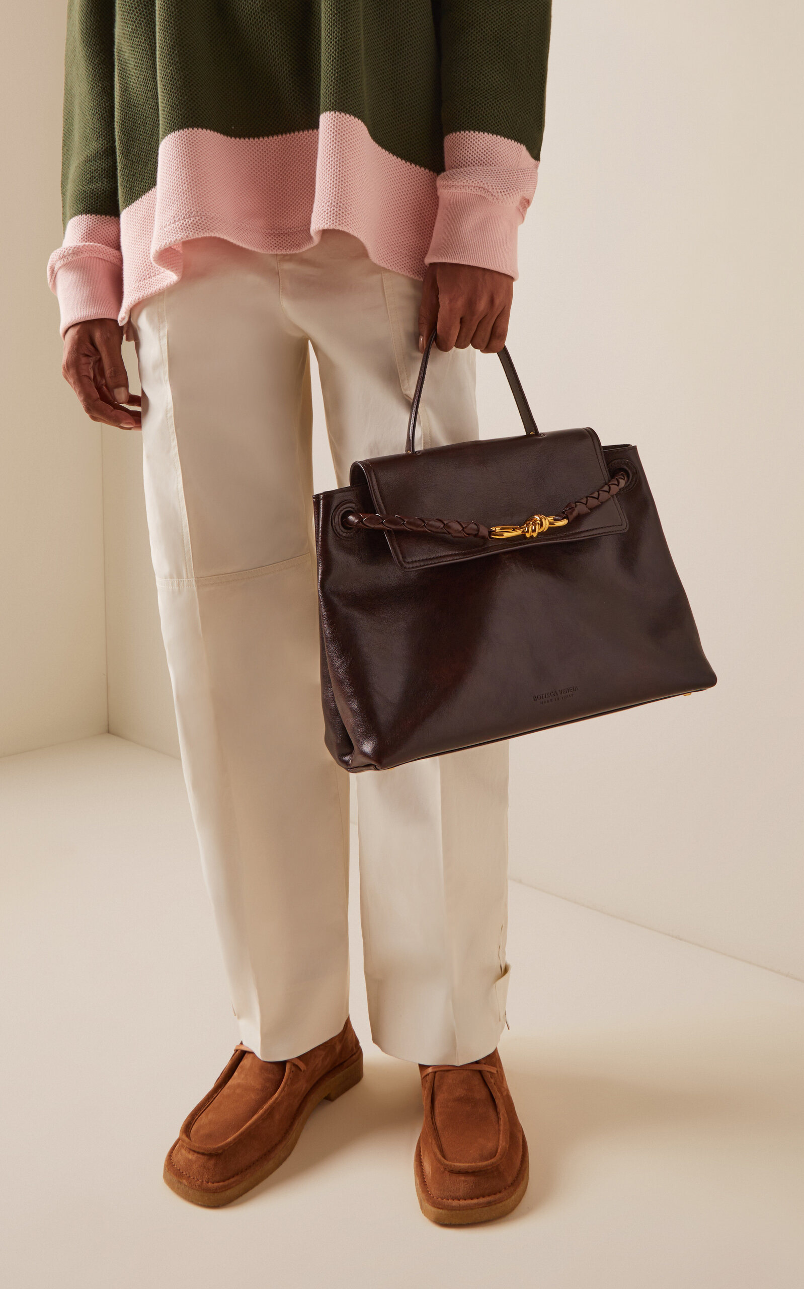 Ciao Ciao Distressed Leather Top Handle Bag brown - 2