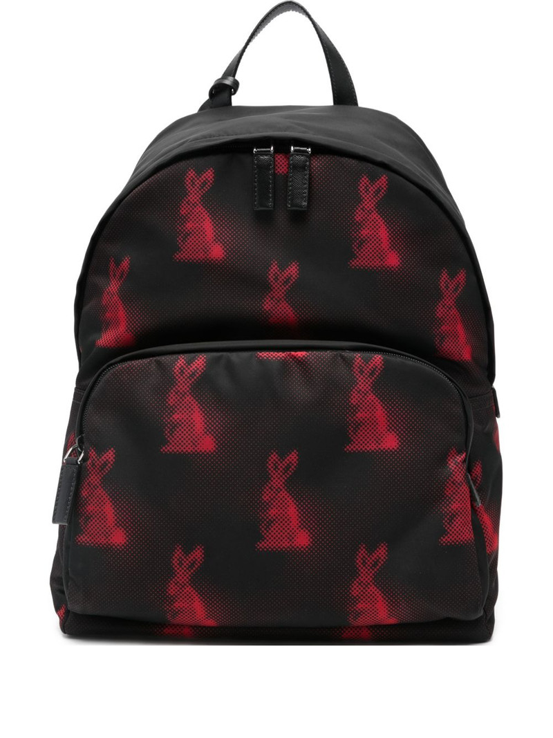 rabbit-print backpack 1