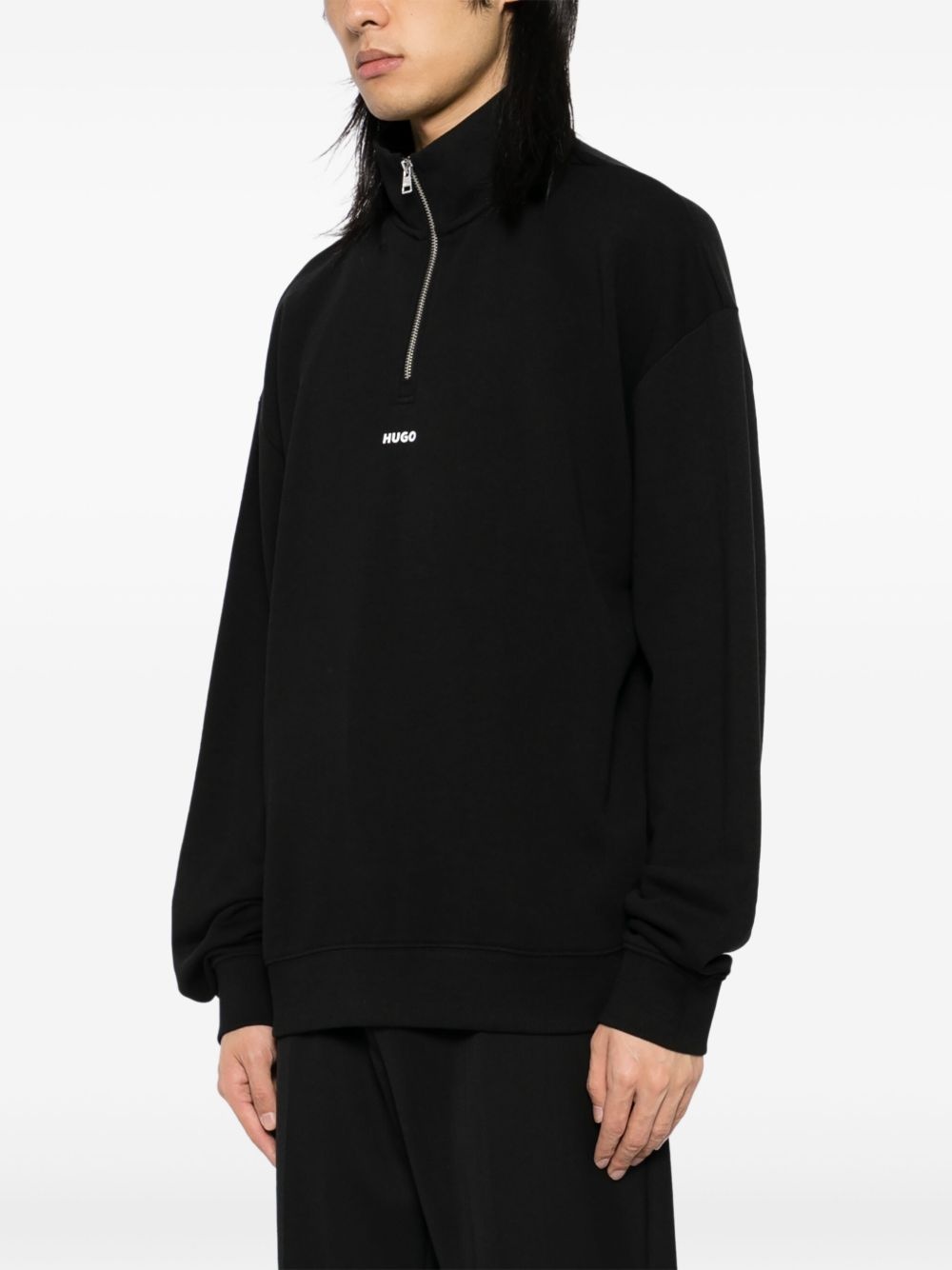 Zip-Neck Logo print sweatshirt - 3