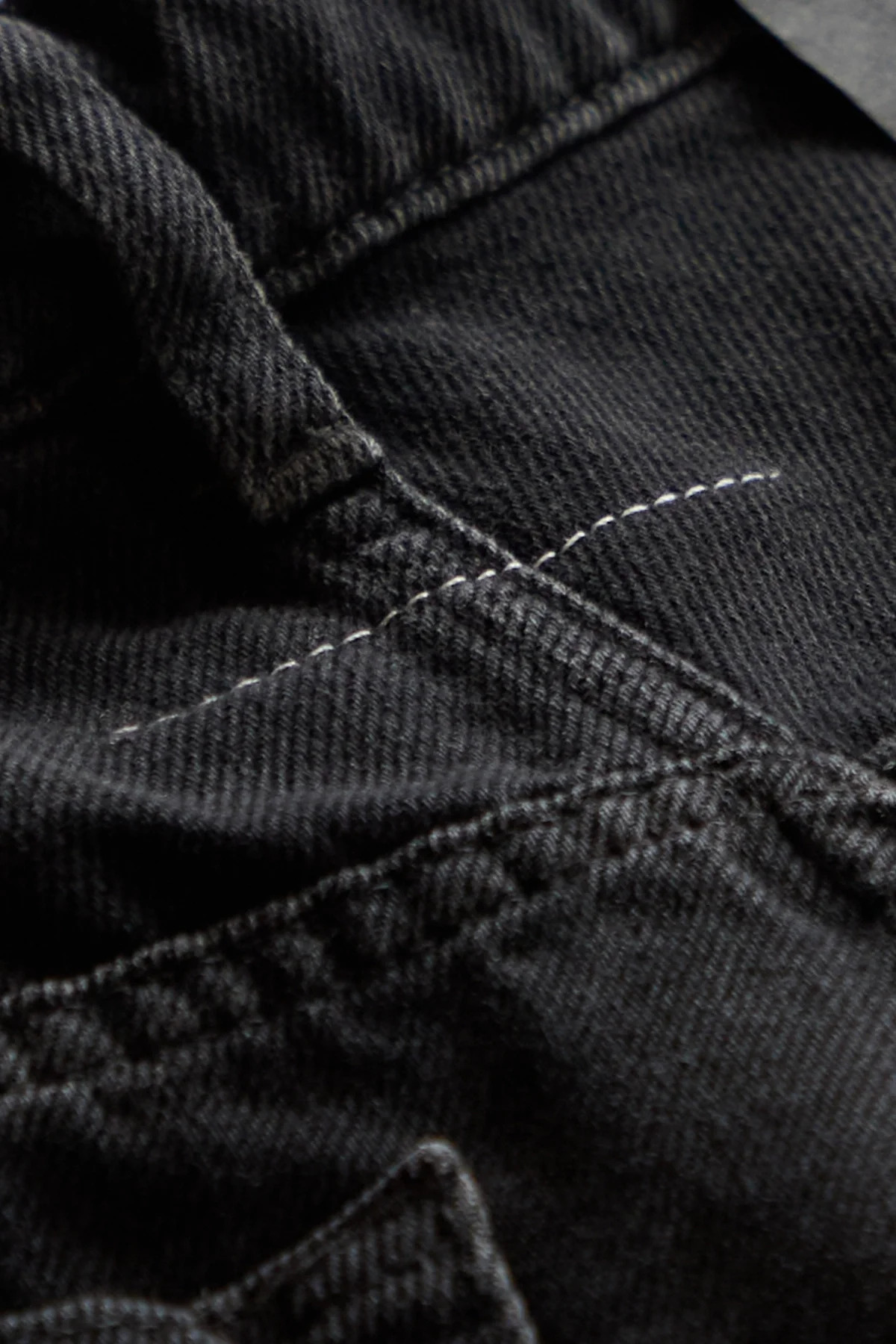 MM6 Black Denim Wide Leg Paint Mark Jeans Black - 3